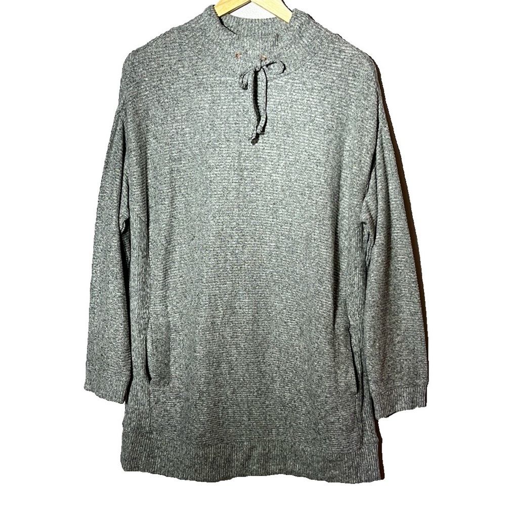 Sunday Long Gray Women's Sweater Top Size L
